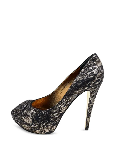 Gina 135mm Gina platform heeled pumps Black 564580