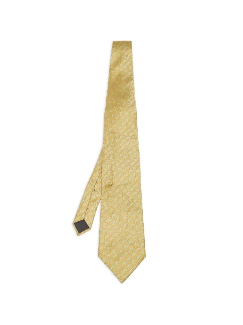 Lanvin Pre-Owned jacquard silk tie Yellow 604269