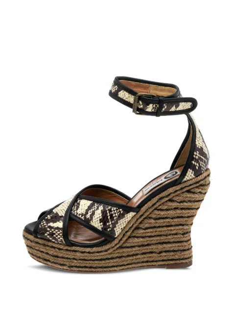Lanvin Pre-Owned 115mm leather heeled sandals Neutrals 601233