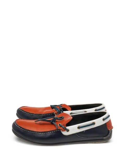 Ferragamo Pre-Owned leather loafers Blue 541048