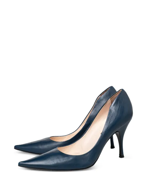 Sergio Rossi 130mm leather heeled pumps Blue 466185