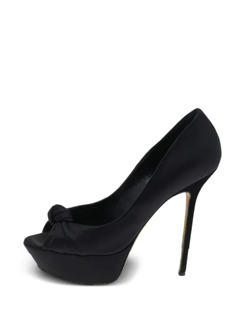 Sergio Rossi 140mm satin heeled pumps Black 551320