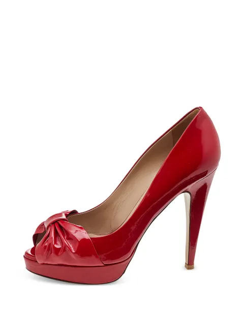 Valentino Garavani Pre-Owned 120mm patent leather heeled pumps Red 597319