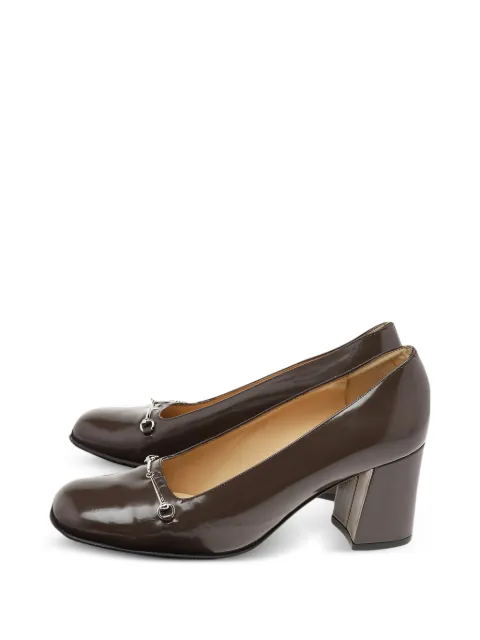 Gucci Pre-Owned 70mm Horsebit leather pumps Brown 499556