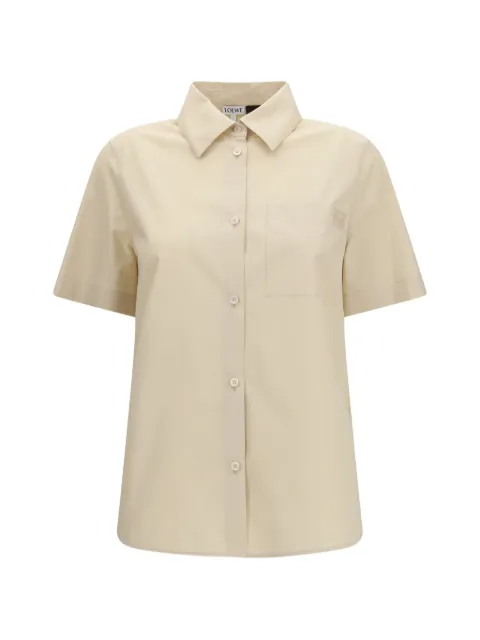 LOEWE Anagram-embroidered shirt Neutrals S616Y05X68