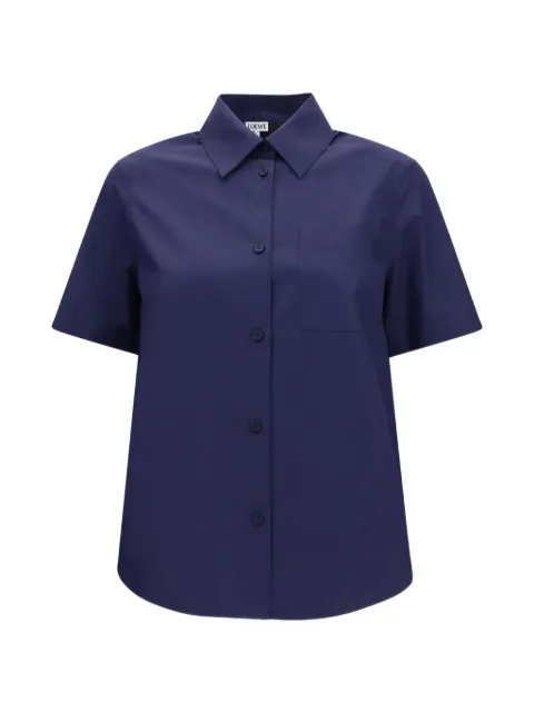 LOEWE Anagram-embroidered shirt Blue S616Y05X68