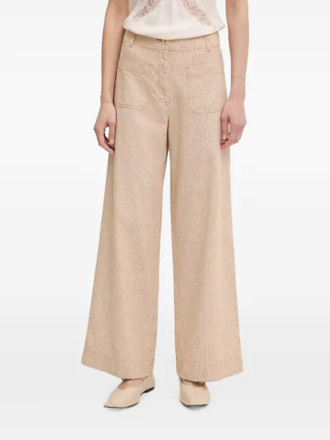 Sessùn Manhatti striped wide-leg trousers Neutrals 26207004
