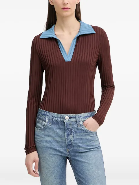 rag & bone Luca long-sleeve top Brown RE1F25HT1VW