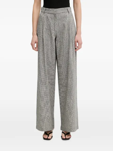 Sessùn Provencot houndstooth-pattern wide-leg trousers White 26207030