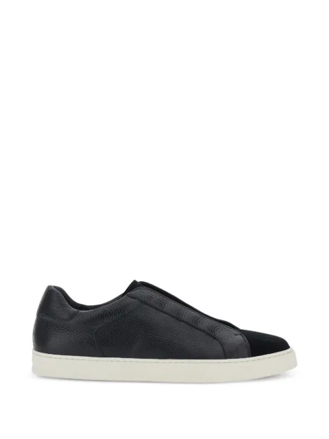 Doucal's Spencer grainy slip-on sneakers Black DU3542SPENPF651EN00