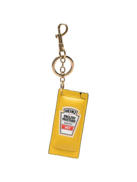 Anya Hindmarch Heinz English Mustard leather keyring Yellow 208383