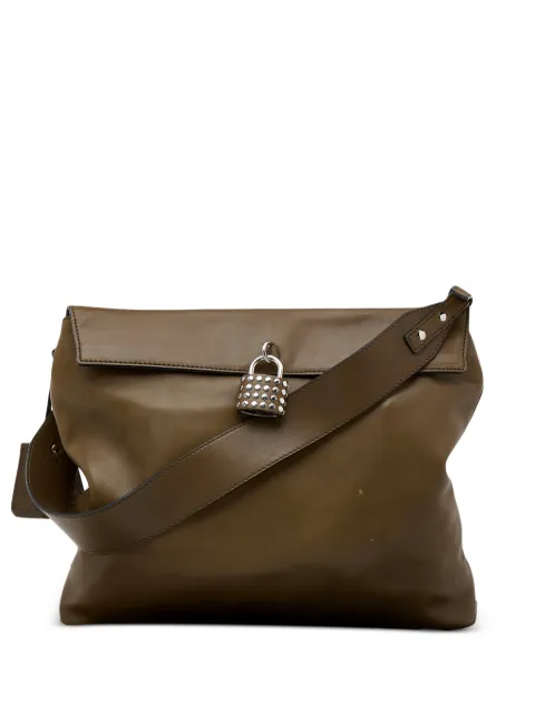Burberry Pre-Owned studded-lock messenger bag Green 571220