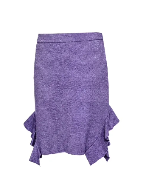 Moschino Pre-Owned ruffled-detail midi skirt Purple 565424