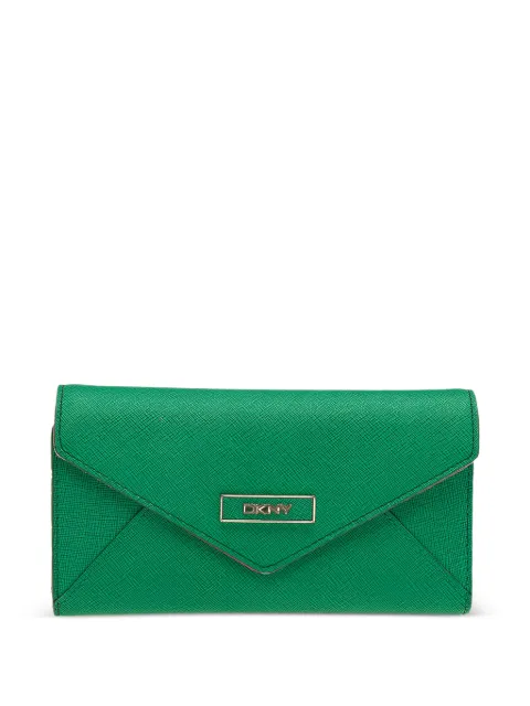 DKNY Vintage logo trifold wallet Green 600577