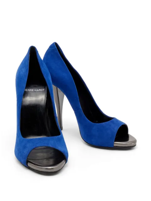 Pierre Hardy open-toe suede pumps Blue 653173