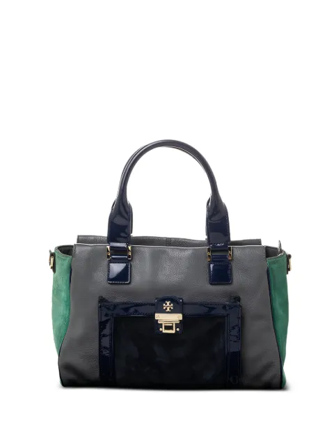 Tory Burch flap-pocket leather tote bag Grey 467350