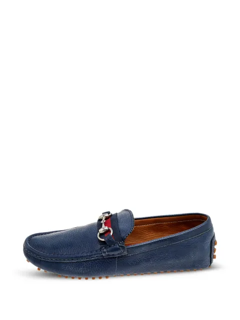 Gucci Pre-Owned Web Horsebit loafers Blue 541263