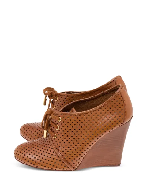 Tory Burch perforated wedge sneakers Brown 565906