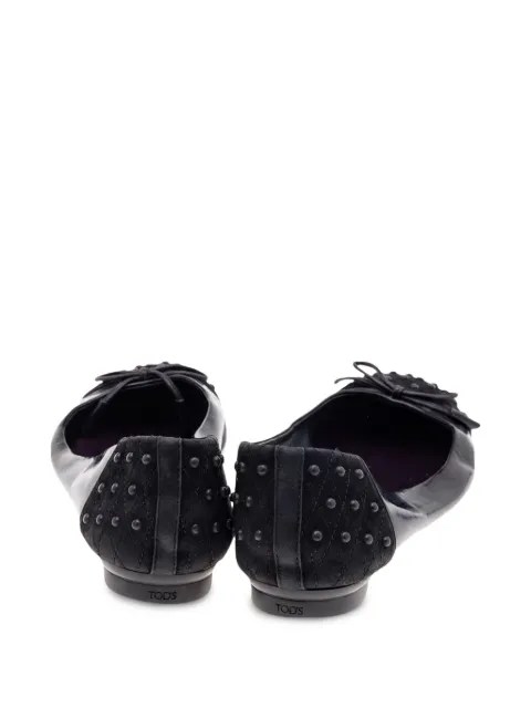 Tod's Vintage quilted ballet flats Black 596963