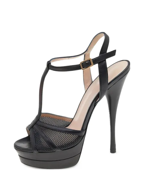 Versace Pre-Owned T-strap platform sandals Black 596494
