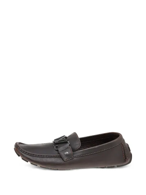Louis Vuitton Pre-Owned Monte Carlo leather loafers Brown 569359
