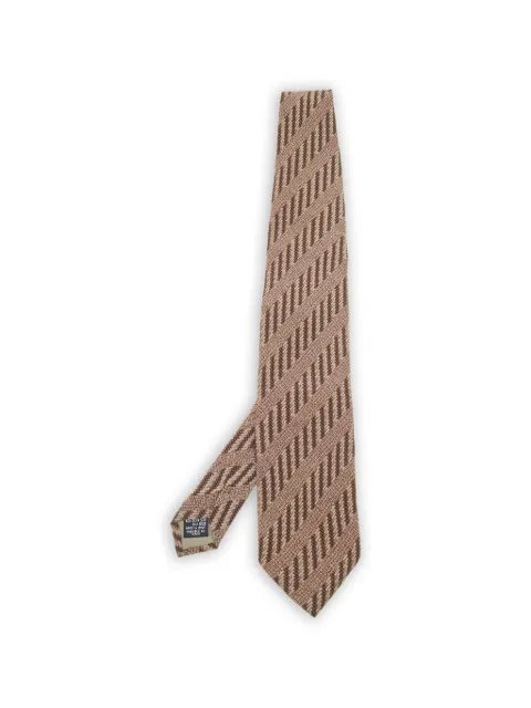 Giorgio Armani Pre-Owned printed silk tie Brown 578319