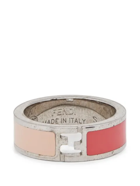 Fendi Pre-Owned Fendista ring Silver 637725