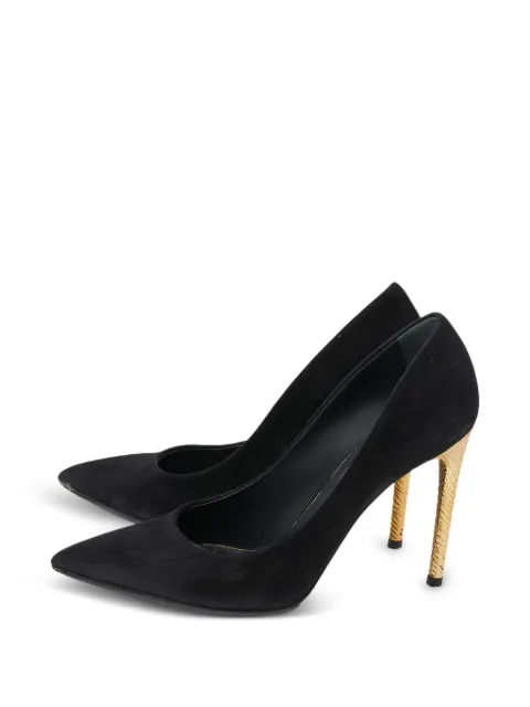 Louis Vuitton Pre-Owned pointed-toe suede heeled pumps Black 540625