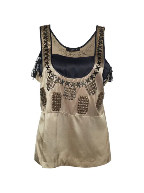 Etro Pre-Owned embellished sleeveless top Neutrals 650812