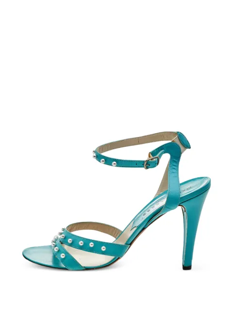 Marc Jacobs Vintage 105mm leather heeled sandals Blue 596564
