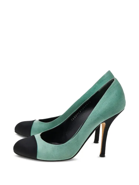 Gina cap-toe round-toe pumps Green 533272
