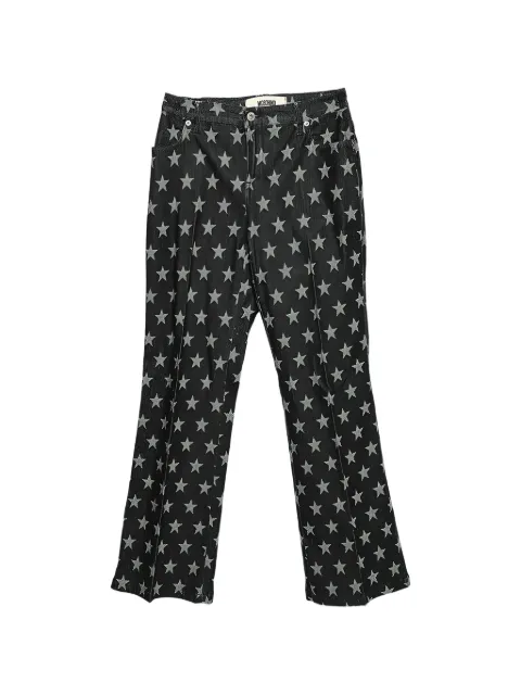 Moschino Pre-Owned star-print flared jeans Black 541566
