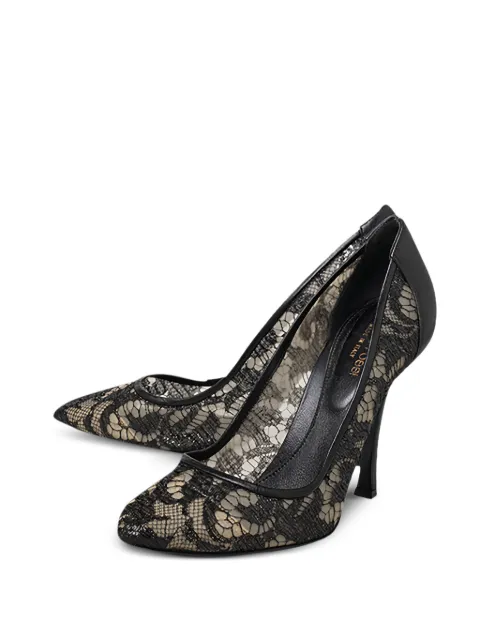 Sergio Rossi 105mm laced heeled pumps Black 466658