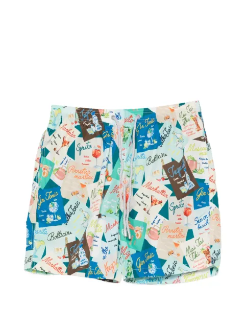 MC2 Saint Barth cocktail-print drawstring swim shorts Green LIG0001