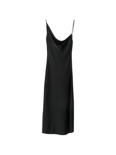 Stella McCartney asymmetric cowl-neck midi dress Black 6A00873FU302
