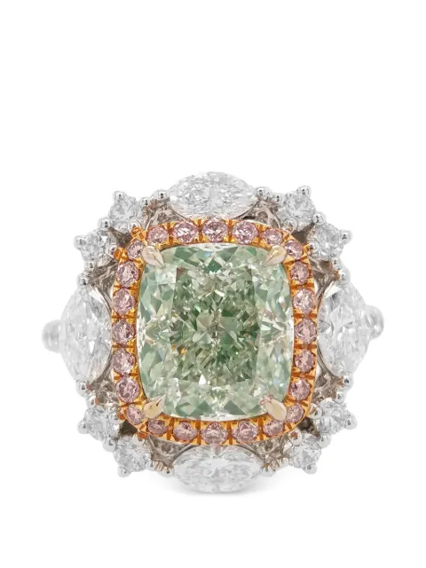 HYT Jewelry floral-design diamond ring Silver HYTR07