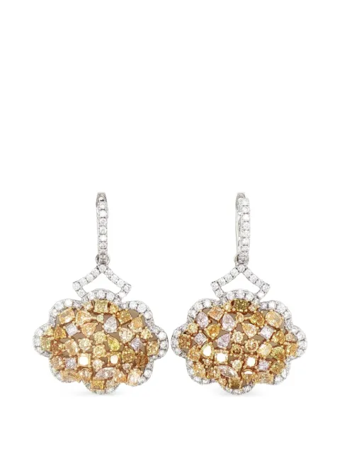 HYT Jewelry diamond drop earrings Silver E440HR