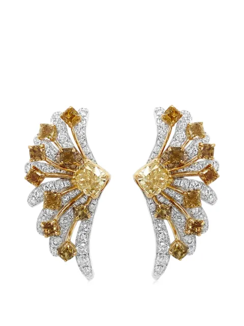 HYT Jewelry wing diamond earrings Gold E250HR
