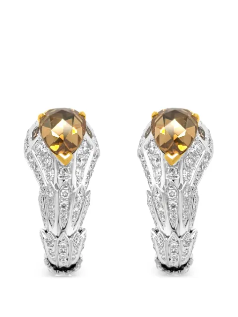 HYT Jewelry serpentine diamond earrings Silver E356HR