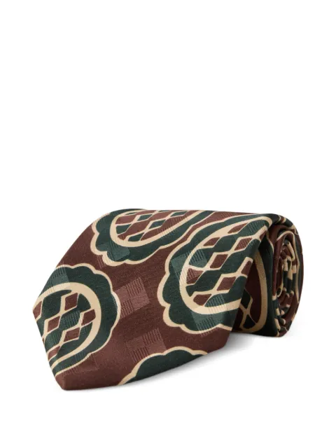 Ralph Lauren RRL geometric-print silk tie Red 782P14658