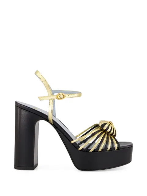 Valentino Garavani Coeur Royal leather sandals Gold WS0LY2GPJ