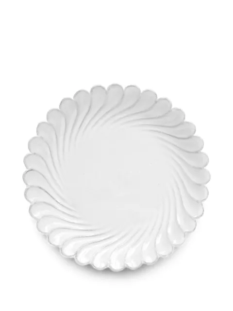 Astier De Villatte Peggy scalloped swirl-detail soup plate White ASCPGG01