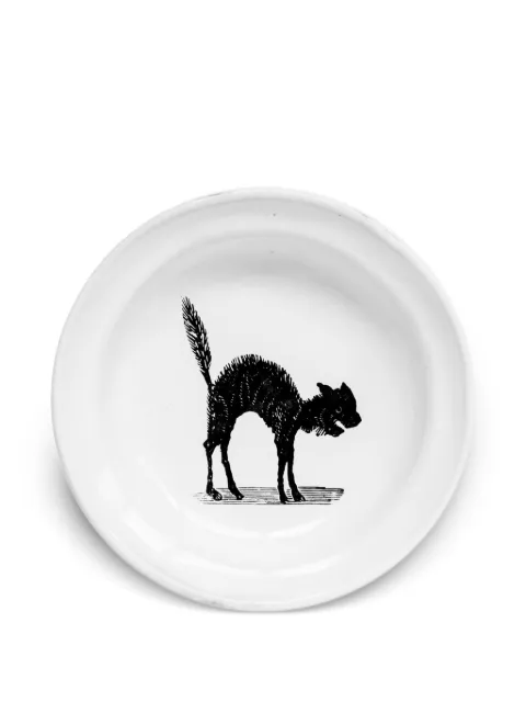 Astier De Villatte small Bristly Cat dish White SSCJHN27