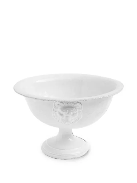 Astier De Villatte lion-embossed stand bowl White CPHLIO3