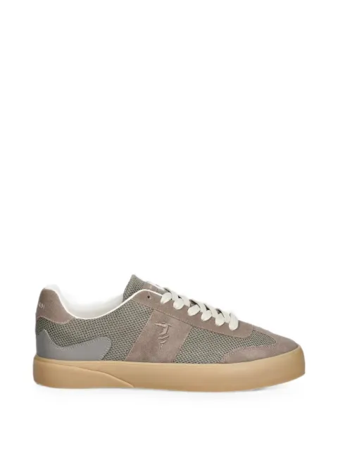 Trussardi suede-panelled mesh sneakers Grey N028S301009N76