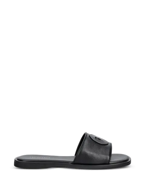 Trussardi logo-patch sandals Black N077S101038N
