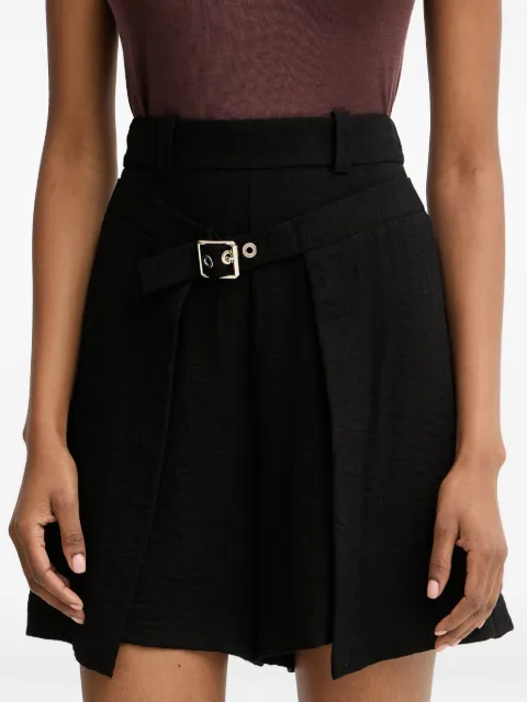 SIMONA CORSELLINI buckle-detail textured shorts Black P26CPSH00101