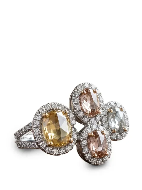 HYT Jewelry diamond cocktail ring Silver R1329HR