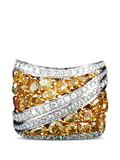 HYT Jewelry cocktail diamond ring Silver R1293HR