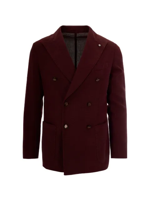 L.B.M. 1911 double-breasted peak-lapel jacket Red 2806651551